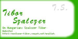 tibor szalczer business card